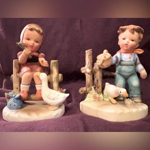 ERICH STAUFFER #8213 Barnyard Frolics-Porcelain Figurines